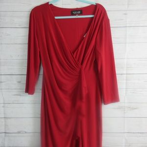 Black Label by Evan Picone Red Sz 12 Evening Dress